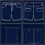 dark blue denim shorts image